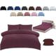 TheWhiteWater Super King Size Bed Duvet Cover Set - 3 in 1 Super King Bedding Set - Duvet Cover + Fitted Sheet + 2 Matching Pillowcases (Purple, Super King - Duvet Cover + Fitted Sheet)