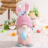 Easter Gnomes Bunny Gnomes Tomte with Light Plush Elf Long Leg Scandinavian Santa with Bendable Hat for Home Table Decorations Gift 1PCS