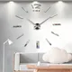 Horloge Murale 3D au Design Moderne Autocollants Muraux en Miroir Acrylique pour Salon Chambre à