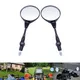 Rétroviseurs de Moto 1 paire noir Scooter latéral pour Vespa Piaggio Chopper Royal Enfield