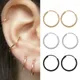 Nouvelles petites boucles d'oreilles Punk pour femmes couleur or/noir cercle rond anneau