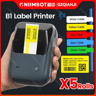 Niimbot-Imprimante d'étiquettes de câble mobile B1 B21 déterminer un petit autocollant machine