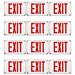 LEONLITE LED Exit Sign Hardwired Emergency Light w/ Battery Backup Thermoplastic in Red/White | 9.21 H x 12.6 W x 4.49 D in | Wayfair 48414