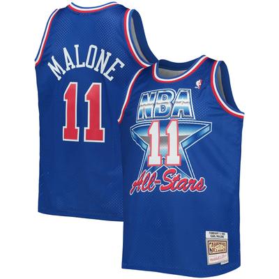 Mitchell & Ness Karl Malone Royal Western Conference Hardwood Classics 1992 NBA All-Star Game Swingman-Trikot für Herren Image