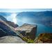 Millwood Pines Preikestolen Massive Cliff Top (Norway) by J-Wildman - Wrapped Canvas Print 32.0 H x 48.0 W x 1.0 D in Metal | 48" W x 32" H | Wayfair