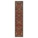 Shahbanu Rugs Rust Red Antiqued Sarouk Re-Creation Natural Dyes Densely Woven Natural Wool Hand Knotted Runner Rug (2'8"x12'0")