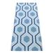 Shahbanu Rugs Beau Blue, Kilim Geometric Design Flat Weave, Pure Wool Hand Woven, Reversible Runner Oriental Rug (2'7" x 6'0")