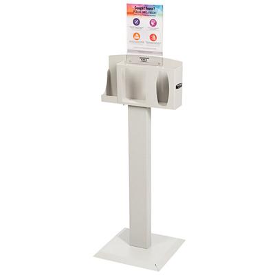 BOWMAN Dispensers Cover Your Cough Quartz Beige Steel / Plastic Compliance Kit with Vertical Sign Holder BD111-0012