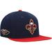 Men's Mitchell & Ness Navy/Red New Orleans Pelicans Side Core 2.0 Snapback Hat