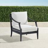 Trelon Aluminum Lounge Chair in Matte Black Finish - Rain Sailcloth Salt - Frontgate