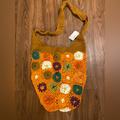 Urban Outfitters Bags | Nwt Floral Print Knit Urban Outfitters Bag | Color: Orange | Size: Os