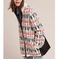 Anthropologie Jackets & Coats | Anthropologie Sleeping On Snow Intarsia Sweater Jacket | Color: Blue/Cream | Size: M