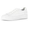 Plateausneaker GABOR "FLORENZ", Damen, Gr. 39, weiß, Kalbsleder, sportlich, Schuhe, mit OPTIFIT-Wechselfußbett, Freizeitschuh, Halbschuh, Schnürschuh, Topseller