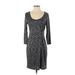 Old Navy Casual Dress - Wrap: Gray Marled Dresses - Women's Size Small