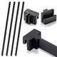 8 Pieces Hanging File Rail Clip File Divider Rail Clips 4 Pieces File Cabinet Rails for Hanging File Folder Frame for File Storage (PVC)