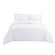 Decorative Bedspread Throw - Warm Quilted Embossed Quilt Coverlets Bedspread Comforter Set for Sofa Bed (White, Super King)