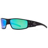 Gatorz Magnum Sunglasses Black Frame Brown Polarized w/Green Mirror Lens GZ-01-023