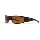 Gatorz Magnum Sunglasses Black Frame Brown Polarized Lens GZ-01-045