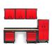 Gladiator GarageWorks Premier 13-Piece Red Garage Cabinet System