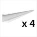 Proslat 8 ft. PROCORE PVC Slatwall Side Trim (4-Pack)