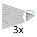 Proslat 8 ft. x 4 ft. PROCORE+ PVC Silver Grey Carbon Fiber Slatwall (3-Pack)