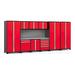 NewAge Products PRO 3.0 Series Red 10-Piece Cabinet Set with Stainless Steel Top and Slatwall