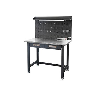 Seville Classics UltraHD Lighted Workcenter with Stainless Steel Top