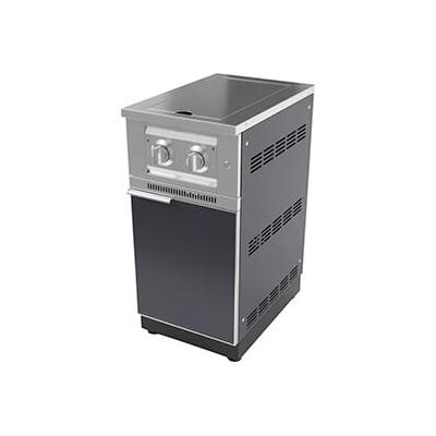 NewAge Outdoor Kitchens Aluminum Slate Grey Dual Side Burner and Cabinet (Natural Gas)