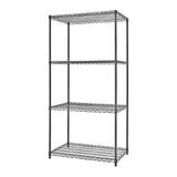 Trinity PRO Black 4-Tier Steel Wire Garage Storage Shelving Unit