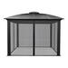 Paragon Outdoor 11 x 11 ft. Siena Hard-Top Dome Gazebo with Sliding Screen