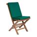 All Things Cedar Folding Chair Set with Green Cushions