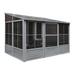 Gazebo Penguin Florence 8 ft. x 12 ft. Solarium with Polycarbonate Roof (Slate Gray)