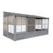 Gazebo Penguin Florence 8 ft. x 16 ft. Solarium with Metal Roof (Slate Gray)