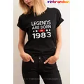 T-shirt Vintage ATIONS End are Born in 1983 T-shirts pour femmes Retro Made in 1983 T-shirt années