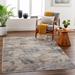 Asuna 7'10" x 9'8" Modern Beachhouse/Taupe/Smoke/Multi Brown/Nutmeg Area Rug - Hauteloom