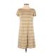 Laundry by Shelli Segal Casual Dress: Tan Stripes Dresses - Women's Size 6