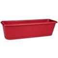 EDA - Jardinière Chorus 60cm + Plateau - 11,6 litres - Rouge Rubis Plastiques