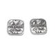 20 Cute Message Charms - Square Tag Pendant - Silver Tone - 19mm x18mm - J730505*2
