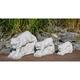 Granit-Stein Tierfigur Tiger | Frostfest | Länge 30, 40 cm | Grau | Handarbeit |Asiatische Dekoration für Garten und Terrasse