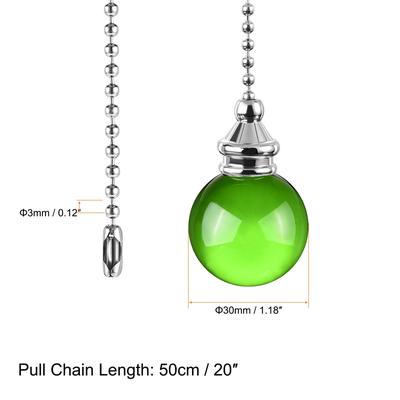 Ceiling Fan Pull Chain, Fan Pull Chain Ornament Extension Lighting Accessories, Crystal Ball Pendant