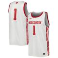 Men's Under Armour White Wisconsin Badgers Replica Basketball Jersey