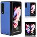 for Samsung Galaxy Z Fold 4 Carbon Fiber Case Carbon Carbon Fiber Texture Leather Phone Cases for Samsung Z Fold 4 case Shell Aramid Fiber Super Light Phone Shell Have Strong Impact Resistance Blue