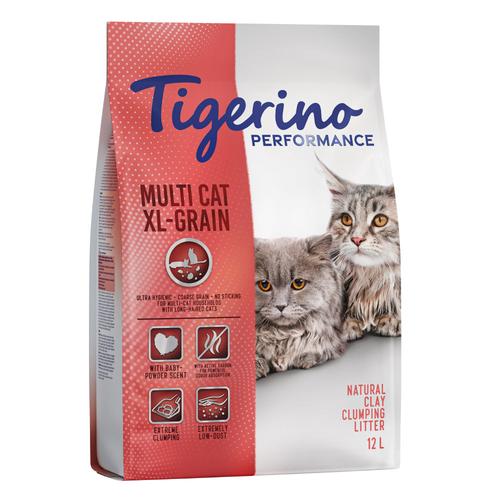 2x 12l Tigerino Performance Multi Cat XL-Grain Katzenstreu – Babypuderduft