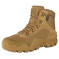 FREE SOLDIER Mens Military Boots mid-top Combat Tactical Boots Lace Up All Terrain Shoes for Hiking, Hunting, Working, Walking, Climbing(Coyote Brown,42EU)