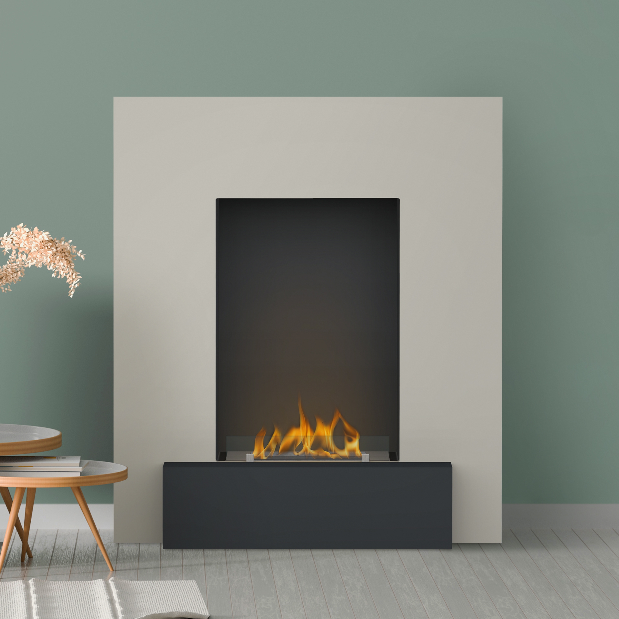 Noble Flame CORVO 950 FS [moderner Ethanolkamin]: Seidengrau Image