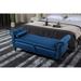 63" Vintage Velvet Multifunctional Storage Rectangular Sofa Stool with Buttons Tufted Nailhead Trimmed Solid Wood Legs