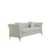 Elegant Chesterfield Design 3 Seat Bench Velvet Loveseat Modern Living Room Sofa Couch with Metal Legs & Scroll Arms