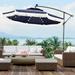 Sophia & William 10ft Solar LED Patio Offset Umbrella with Tassel Navy Blue