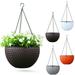 Sunjoy Tech Resin Round Hanging Planter Baskets for Indoor and Outdoor Plants Flowers - Perfect for Garden Porches and Patio Decor