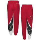 "Youth Mitchell & Ness Red Chicago Bulls 1996 NBA Finals Paintbrush Windbreaker Pants"